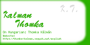 kalman thomka business card