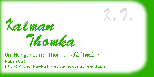 kalman thomka business card